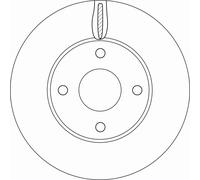 2 x TRW DF6593 Disco freno per FORD