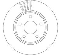 2 x TRW DF6754 Disco freno per NISSAN