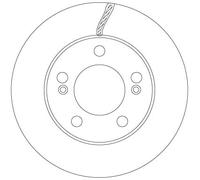 2 x TRW DF6888 Disco freno per SSANGYONG