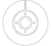 2 x TRW DF6898 Disco freno per FORD
