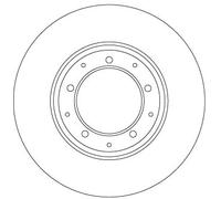 2 x TRW DF6905 Disco freno per LAND ROVER