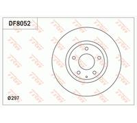 Disco freno TRW DF8052 anteriore, ventilato, 1 Pezzo