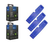 2 x tubo bicicletta Schwalbe 62-622 (28 x 2,40) AV 40 mm Schrader + sollevato...