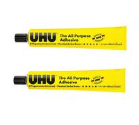 2 X UHU Colla Universale 125Ml Tubetti Jumbo Extra Forte Colla Trasparente
