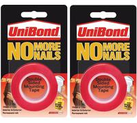 2 X UniBond Doppio Lato Permanente Montaggio Nastro Niente Più Chiodi 19mm X