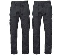 2 X Uomo Tuffstuff Pro Cargo Militare da Lavoro Pantaloni Con Fondina & Knee Pad
