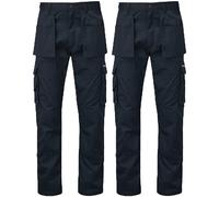2 X Uomo Tuffstuff Pro Cargo Militare da Lavoro Pantaloni Con Fondina & Knee Pad