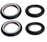 2 X Urban Detour' WHITE WALL 'Passeggino Pneumatici 12 1/2 " X 2 1/4 + Curve