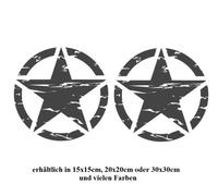 2 x US Star Sticker Retro Auto Sticker USA Army Military Sticker 91/23/1