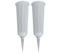 2 X Vaso Tomba Con Picchetto da Cimitero Plastica Grabsteckvase Come Grabschmuck