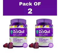 2 x Vicks ZzzQuil Natura Sleep Support Rubberes 48 Count Fragola Lavanda