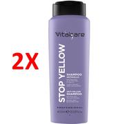 Vitalcare | Stop Yellow 400 ml, Shampoo Antigiallo, Neutralizza le Sfumature di Giallo, Capelli Biondi, Grigi e Decolorati