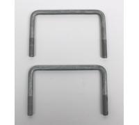 2 x vite a staffa senza senso 122 x 80 x 35 mm per staffe a U per rimorchio d...