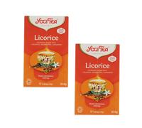 2 x Yogi Tea Liquirizia, Buccia d'arancia e Cardamomo 17 bustine di tè -...