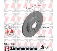 2 x ZIMMERMANN 100.3310.20 Disco freno per AUDI,AUDI (FAW),SEAT