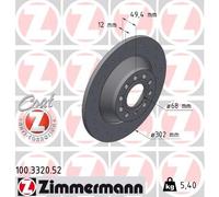 2 x ZIMMERMANN 100.3320.52 Disco freno per AUDI,AUDI (FAW)