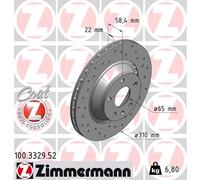 2 x ZIMMERMANN 100.3329.52 Disco freno per AUDI
