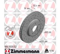 DISCHI FRENO ANTERIORI FORATI ZIMMERMANN AUDI A4 A5 Q8 100333152