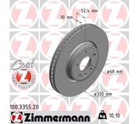 2 x ZIMMERMANN 100.3355.20 Disco freno per AUDI