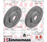 2 x ZIMMERMANN 100.3355.53 Disco freno per AUDI