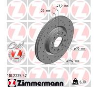 ZIMMERMANN 110.2225.52 Disco freno