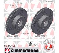 2 x ZIMMERMANN 150.1271.53 Disco freno per ALPINA,BMW