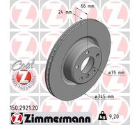 2 x ZIMMERMANN 150.2921.20 Disco freno per BMW