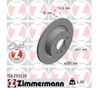 2 x ZIMMERMANN 150.2931.20 Disco freno per BMW,BMW (BRILLIANCE),MINI