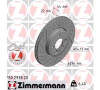 2 x ZIMMERMANN 150.2938.20 Disco freno per MINI