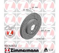 2 Zimmermann Dischi Freno Sportivo Frontale per Mini R50 One Cooper D S