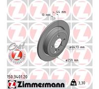 2 x ZIMMERMANN 150.3401.20 Disco freno per MINI
