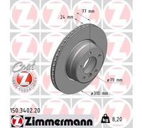 2 x ZIMMERMANN 150.3402.20 Disco freno per BMW,BMW (BRILLIANCE)