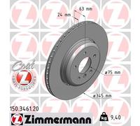 2 x ZIMMERMANN 150.3461.20 Disco freno per BMW