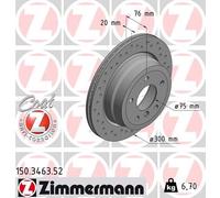 2 x ZIMMERMANN 150.3463.52 Disco freno per BMW