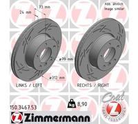 Zimmermann Set di dischi freno anteriori, ventilati, diametro 312 mm, 2 x 150.3467.53