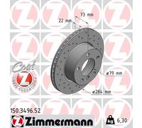 2 Zimmermann Dischi Freno Sportivo Frontale per BMW 1er F20 2er F22 F23