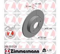 2 x ZIMMERMANN 200.2517.20 Disco freno per NISSAN