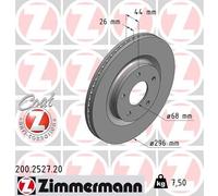 2 x ZIMMERMANN 200.2527.20 Disco freno per NISSAN