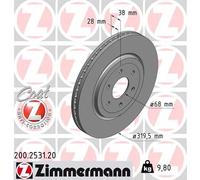 ZIMMERMANN 200.2531.20 Disco freno