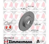 2 x ZIMMERMANN 230.2352.20 Disco freno per ALFA ROMEO,FIAT,LANCIA