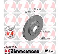 ZIMMERMANN Dischi Freno 230.2369.20 Freni a Disco,Dischi Dei Freni OPEL,FIAT,VAUXHALL,Corsa D Hatchback (S07),Corsa E Hatchback (X15),Adam (M13)