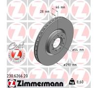 2 x ZIMMERMANN 230.6266.20 Disco freno per IVECO