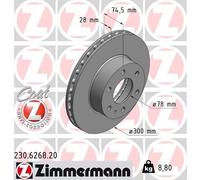 2 x ZIMMERMANN 230.6268.20 Disco freno per IVECO