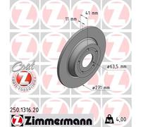 2 x ZIMMERMANN 250.1316.20 Disco freno per FORD