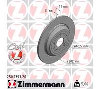 2 x ZIMMERMANN 250.1397.20 Disco freno per FORD