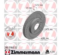 2 x ZIMMERMANN 280.3160.52 Disco freno per HONDA