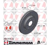 2 x ZIMMERMANN 280.3175.52 Disco freno per HONDA