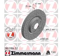 2 x ZIMMERMANN 280.3184.52 Disco freno per HONDA,HONDA (DONGFENG)