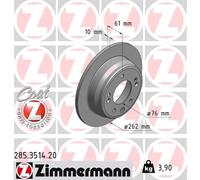 2 x ZIMMERMANN 285.3514.20 Disco freno per HYUNDAI,HYUNDAI (BEIJING),KIA,KIA (DY