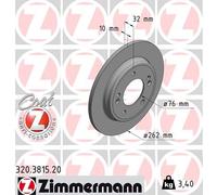 2 x ZIMMERMANN 320.3815.20 Disco freno per HYUNDAI,KIA